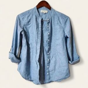 Jones New York Sport Women's Blue‎ Chambray Tunic Shirt Size S